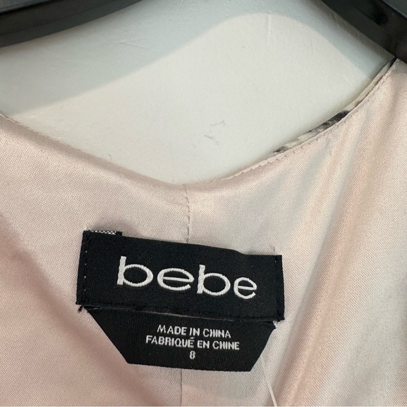 Bebe Women's Green/White Geometric Date Night Size 8 Dress NWT - Picture 6 of 8